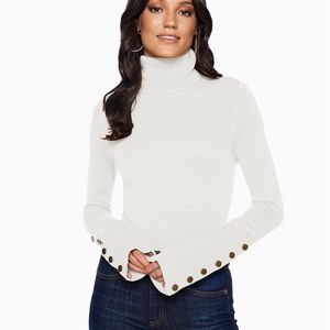 Ramy Brook Turtleneck With Button Accents on the Sleeves.